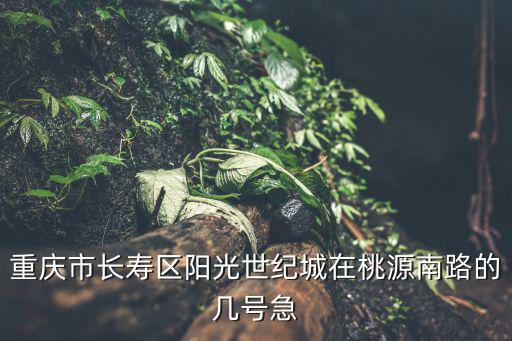 陽光世紀城，重慶市長壽區陽光世紀城在桃源南路的幾號急