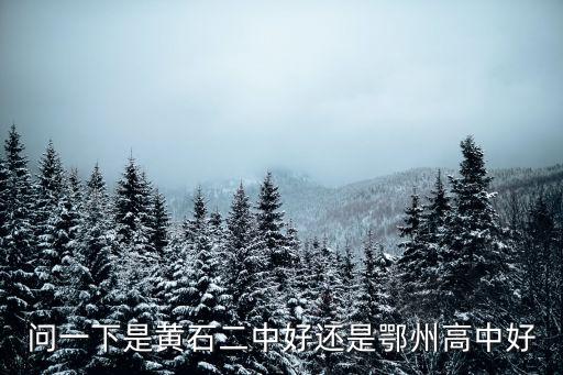問一下是黃石二中好還是鄂州高中好