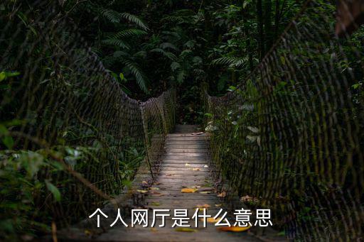 個(gè)人網(wǎng)廳是什么意思