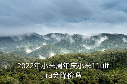 2022年小米周年慶小米11ultra會降價嗎