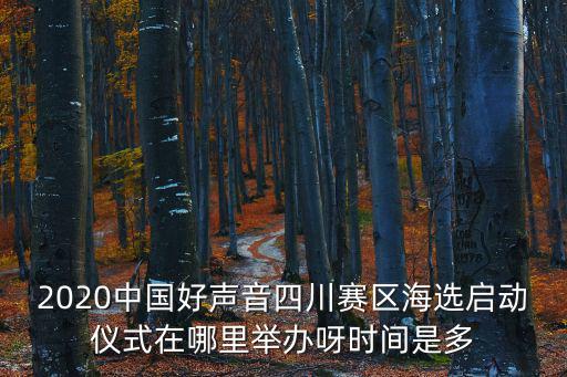 中國好聲音2020，2020年中國好聲音全國海選四川賽區(qū)舉辦地在哪里呀有沒有小伙伴知