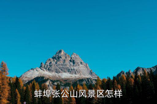 蚌埠張公山風(fēng)景區(qū)怎樣