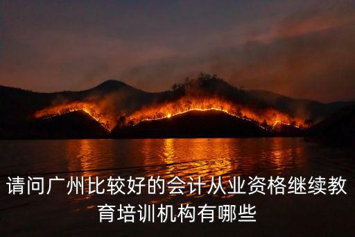 請問廣州比較好的會計從業(yè)資格繼續(xù)教育培訓機構有哪些