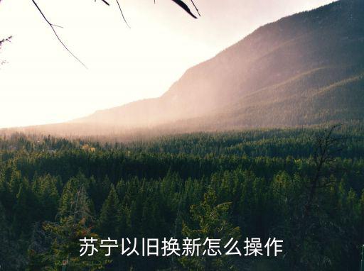 蘇寧以舊換新怎么操作