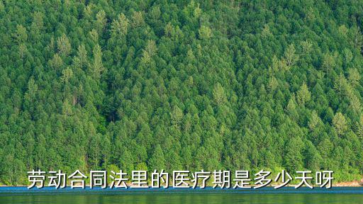 勞動合同法里的醫療期是多少天呀
