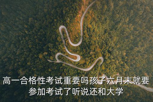 高一合格性考試重要嗎孩子六月末就要參加考試了聽說還和大學