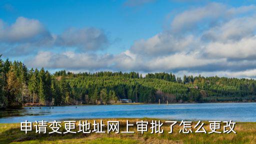申請變更地址網(wǎng)上審批了怎么更改
