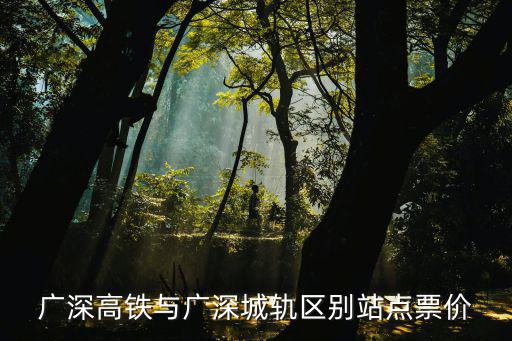廣深高鐵與廣深城軌區別站點票價