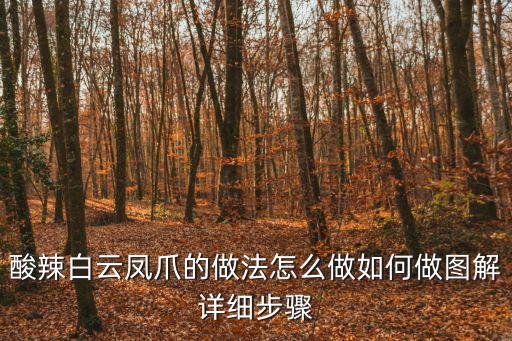 酸辣白云鳳爪的做法怎么做如何做圖解詳細(xì)步驟