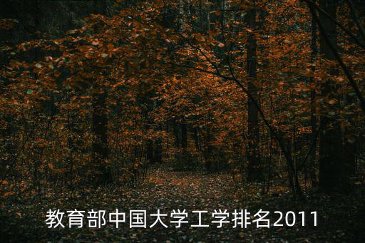 教育部中國大學工學排名2011