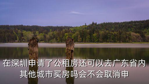 在深圳申請了公租房還可以去廣東省內其他城市買房嗎會不會取消申