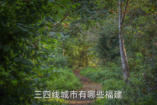 三四線城市有哪些福建