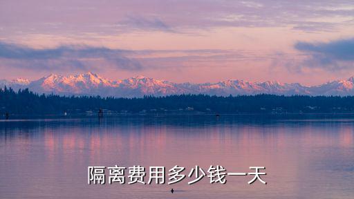 隔離費用多少錢一天