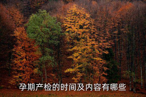 孕期產檢的時間及內容有哪些