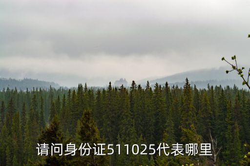 請問身份證511025代表哪里
