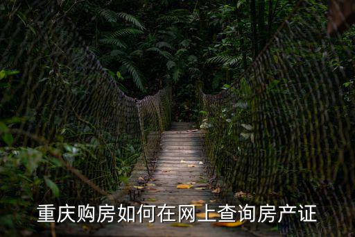 重慶購房如何在網上查詢房產證