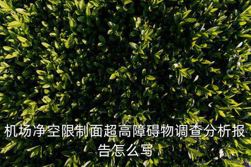 凈空保護(hù)區(qū)，機(jī)場(chǎng)凈空限制面超高障礙物調(diào)查分析報(bào)告怎么寫