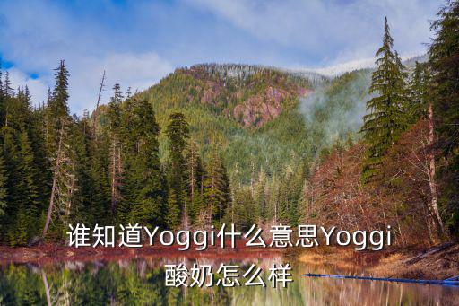 oggi，誰(shuí)知道Yoggi什么意思Yoggi酸奶怎么樣