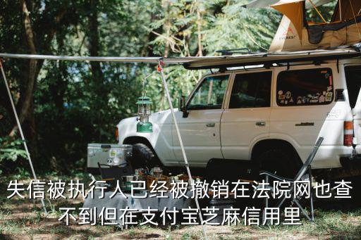 失信被執(zhí)行人已經(jīng)被撤銷在法院網(wǎng)也查不到但在支付寶芝麻信用里