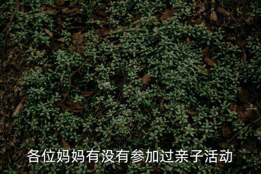 各位媽媽有沒有參加過親子活動