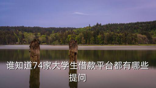 誰知道74家大學生借款平臺都有哪些提問