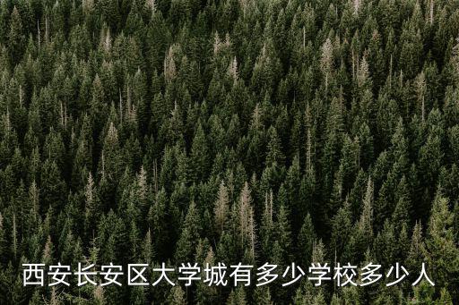 西安大學(xué)城，西安的高校都集中在哪些地方啊比如大學(xué)城什么的
