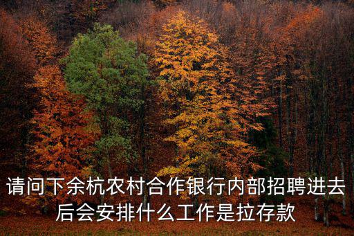 請(qǐng)問(wèn)下余杭農(nóng)村合作銀行內(nèi)部招聘進(jìn)去后會(huì)安排什么工作是拉存款