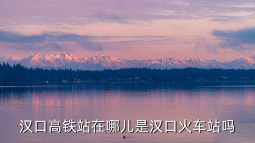 漢口高鐵站，漢口高鐵站在哪兒是漢口火車站嗎