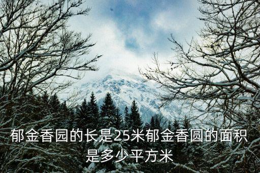 郁金香園的長是25米郁金香圓的面積是多少平方米