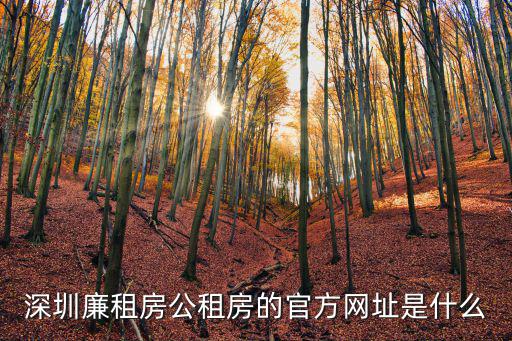 深圳廉租房公租房的官方網址是什么