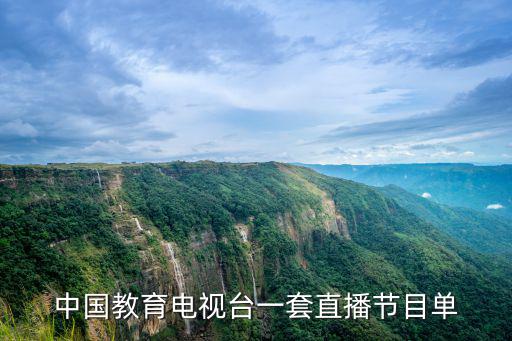 中國教育電視臺一套直播節目單