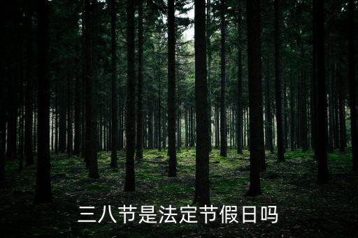 三八節(jié)是法定節(jié)假日嗎