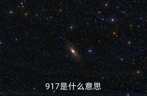 917是什么意思