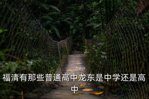 福清有那些普通高中龍東是中學(xué)還是高中