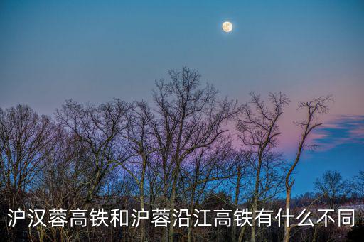 滬漢蓉高鐵和滬蓉沿江高鐵有什么不同