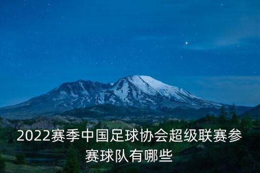 2022賽季中國足球協(xié)會(huì)超級(jí)聯(lián)賽參賽球隊(duì)有哪些
