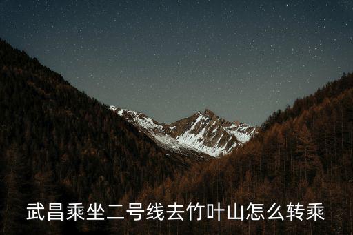 武昌乘坐二號(hào)線去竹葉山怎么轉(zhuǎn)乘