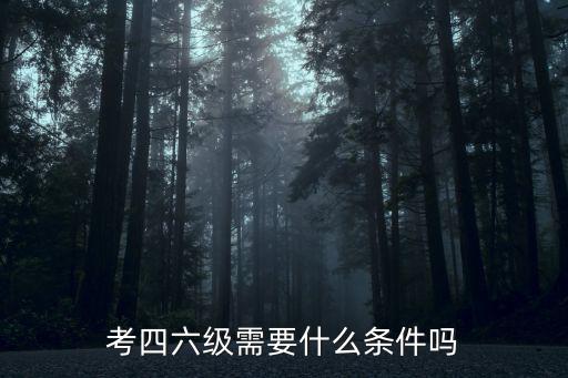 考四六級(jí)需要什么條件嗎