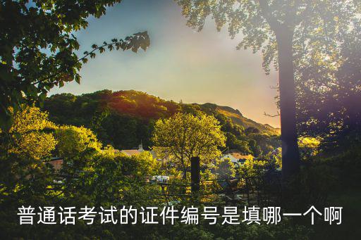 普通話考試的證件編號是填哪一個啊