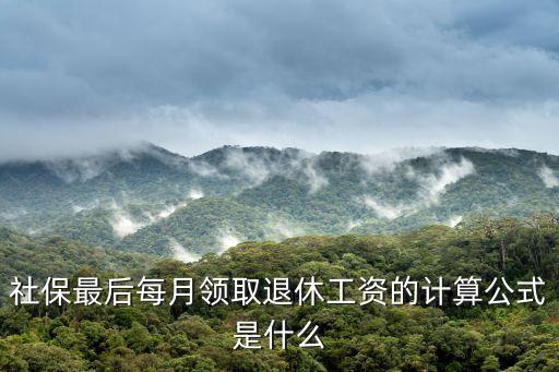 社保最后每月領(lǐng)取退休工資的計算公式是什么