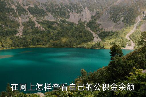 在網上怎樣查看自己的公積金余額