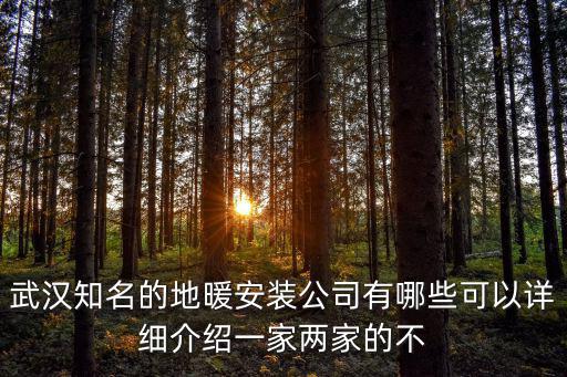 武漢地暖安裝，武漢地暖安裝那家好地暖安裝比較規范