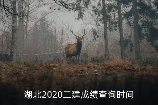 湖北2020二建成績(jī)查詢(xún)時(shí)間