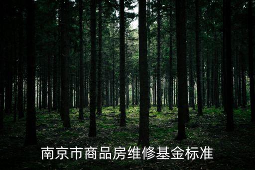 南京市商品房維修基金標準