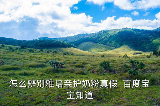 怎么辨別雅培親護奶粉真假  百度寶寶知道