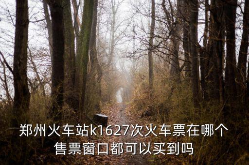 鄭州火車站k1627次火車票在哪個售票窗口都可以買到嗎