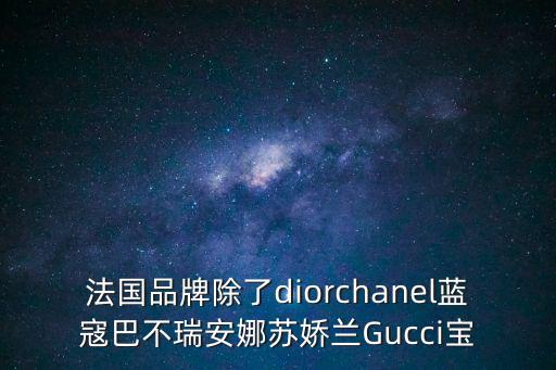 法國品牌除了diorchanel藍寇巴不瑞安娜蘇嬌蘭Gucci寶
