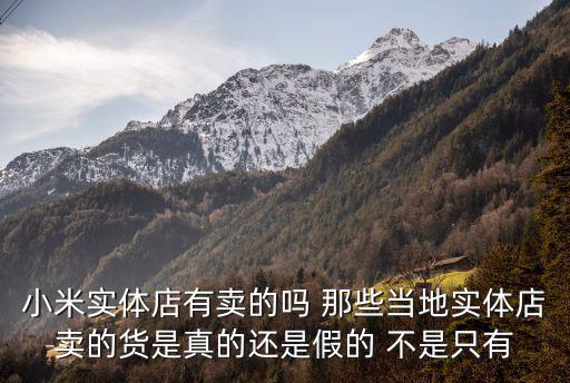 小米實(shí)體店有賣的嗎 那些當(dāng)?shù)貙?shí)體店賣的貨是真的還是假的 不是只有