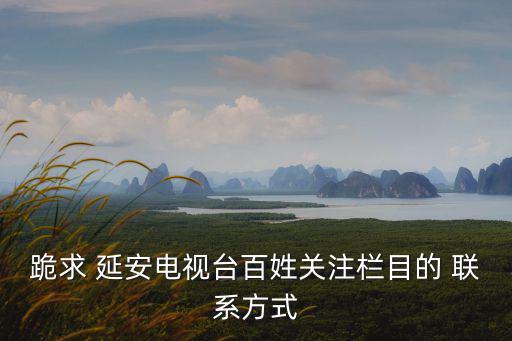 延安電視臺，跪求 延安電視臺百姓關注欄目的 聯(lián)系方式