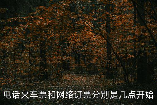 網絡訂票時間，電話火車票和網絡訂票分別是幾點開始